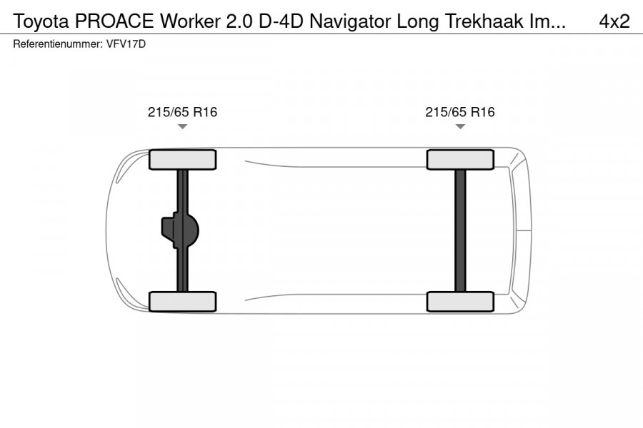 Toyota ProAce Worker 2.0 D-4D Navigator Long Trekhaak Imperiaal Navi/Bluetooth Camera