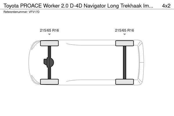 Toyota ProAce Worker 2.0 D-4D Navigator Long Trekhaak Imperiaal Navi/Bluetooth Camera