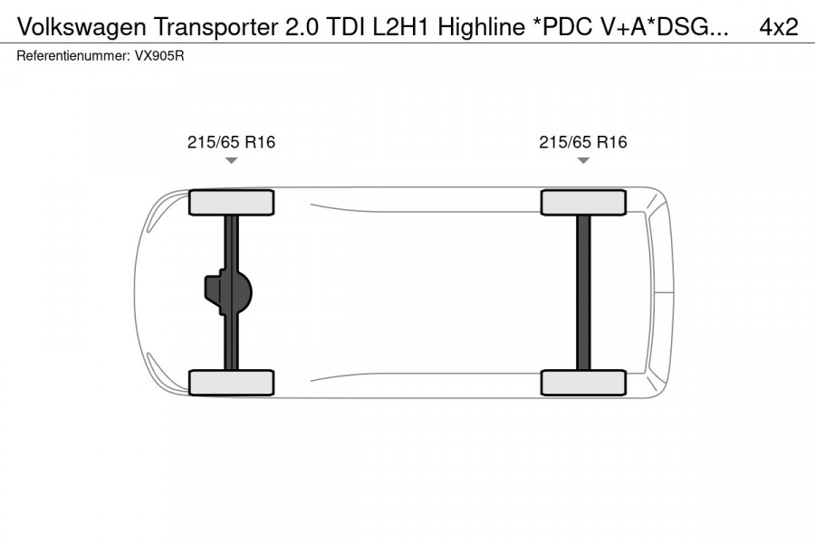 Volkswagen Transporter 2.0 TDI L2H1 Highline *PDC V+A*DSG*Cruise*Navi*Airco*Trekhaak*