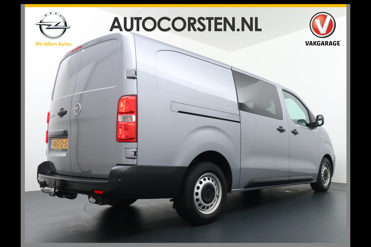 Opel Vivaro 2.0D 145pk 5pers D.C L3.H1 Navi Apple-Android Carplay Connected Trekhaak Camera Multi-Media SchuifDeur Betonplex-Vloer PDC ParkA Priv.Glass Mistlampen Licht+RegenSensor CruiseControl Uniek lengte 3 !!!! EURO 6  54.000 euro nieuw (inc btw/bpm) Org.NLSe auto 340Nm/2000rpm 2.500kg Trekvermogen!