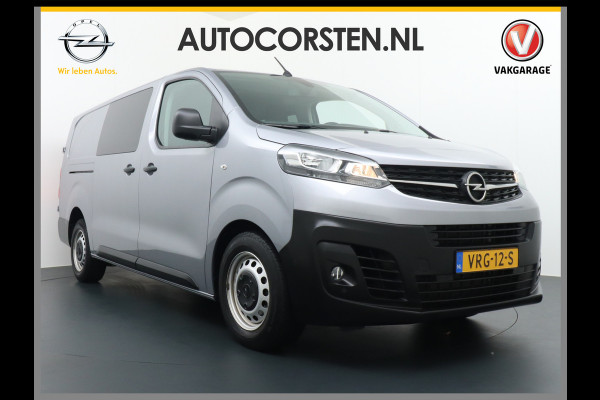 Opel Vivaro 2.0D 145pk 5pers D.C L3.H1 Navi Apple-Android Carplay Connected Trekhaak Camera Multi-Media SchuifDeur Betonplex-Vloer PDC ParkA Priv.Glass Mistlampen Licht+RegenSensor CruiseControl Uniek lengte 3 !!!! EURO 6  54.000 euro nieuw (inc btw/bpm) Org.NLSe auto 340Nm/2000rpm 2.500kg Trekvermogen!