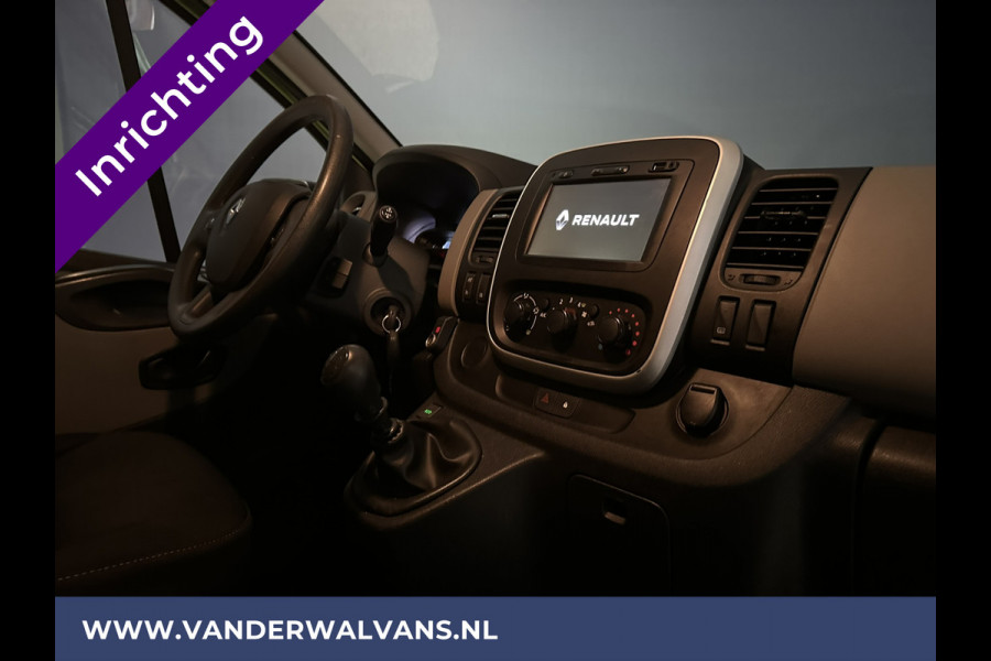 Renault Trafic 1.6 dCi L1H1 Inrichting Euro6 Airco | Navigatie | Cruisecontrol | Trekhaak Parkeersensoren, Bijrijdersbank