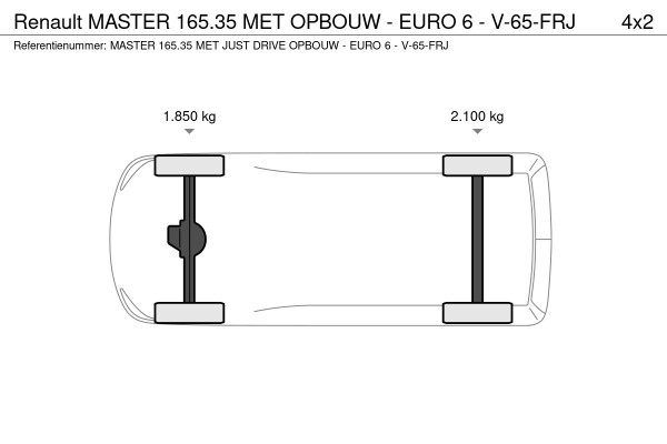 Renault Master 165.35 MET OPBOUW - EURO 6 - V-65-FRJ