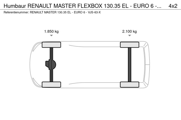 Humbaur RENAULT MASTER FLEXBOX 130.35  EL - EURO 6 - VJS-63-X
