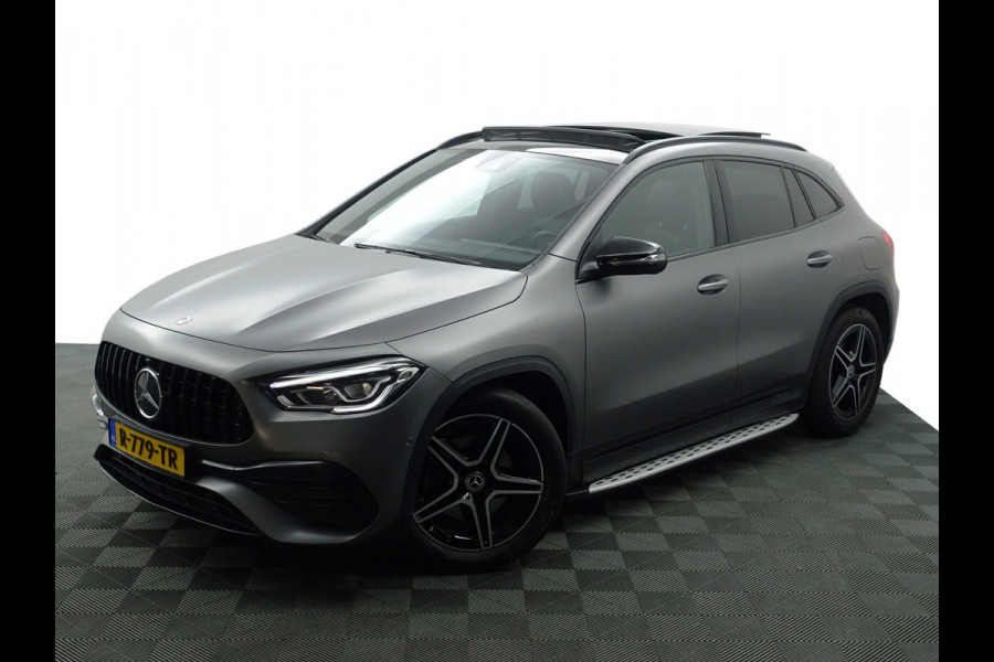 Mercedes-Benz GLA 200 AMG Night Edition Aut- Panodak I Leer I Widescreen I Sfeerverlichting I Matt grey