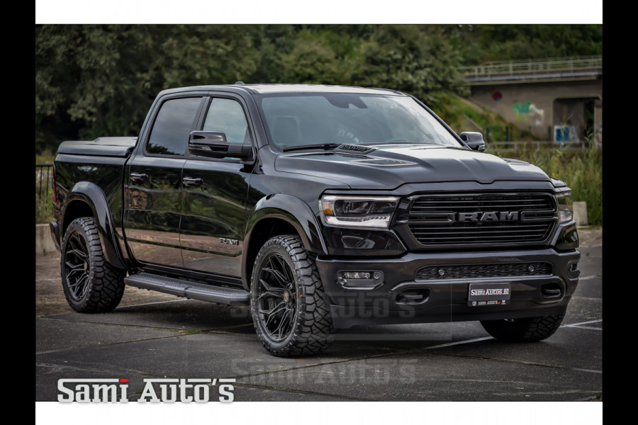 Dodge Ram 1500 4 JAAR GARANTIE | LPG | COVER | GROOTSCHERM 12" INCH | LARAMIE NIGHT PERFORMANCE | 5 PERSOONS | ZWART | HEMI 5.7 V8 4x4 CREWCAB 5'7 | GRIJSKENTEKEN | DUBBELE CABINE | DIRECT RIJDEN | BESTE PRIJS VAN NEDERLAND | VOORRAAD NR 2087 -  4713