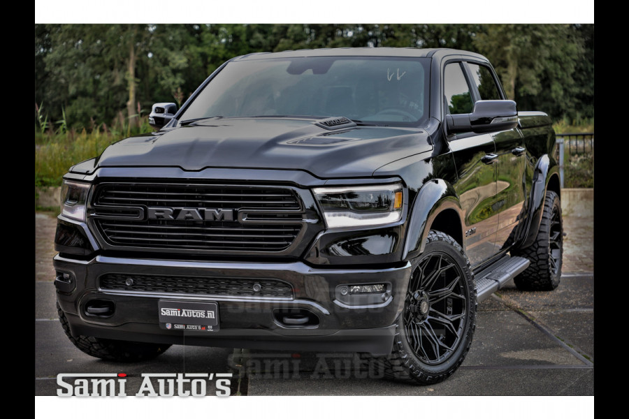 Dodge Ram 1500 4 JAAR GARANTIE | LPG | COVER | GROOTSCHERM 12" INCH | LARAMIE NIGHT PERFORMANCE | 5 PERSOONS | ZWART | HEMI 5.7 V8 4x4 CREWCAB 5'7 | GRIJSKENTEKEN | DUBBELE CABINE | DIRECT RIJDEN | BESTE PRIJS VAN NEDERLAND | VOORRAAD NR 2087 -  4713