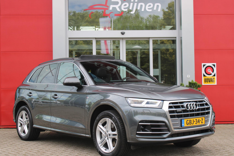 Audi Q5 50 TFSI 300PK S-LINE QUATTRO S-TRONIC | PANORAMISCH SCHUIF/KANTEL DAK | ELEKTRISCHE ACHTER KLEP | NAVIGATIE | ADAPTIVE CRUISE CONTROL | FULL LED KOPLAMPEN | VIRTUAL COCKPIT | STOEL VERWARMING | ACHTERUITRIJ CAMERA | KEYLESS ENTRY/START |