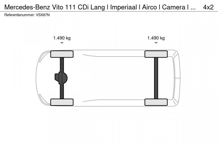 Mercedes-Benz Vito 111 CDi Lang l Imperiaal l Airco l Camera l Cruise Control