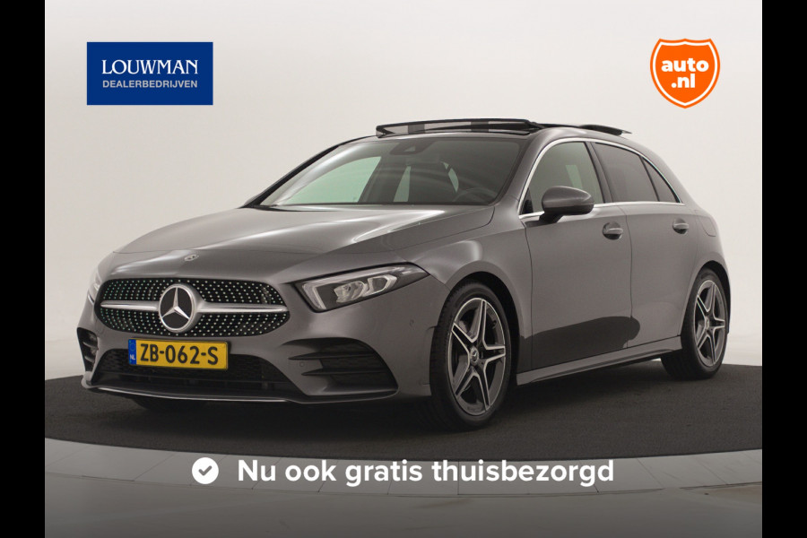 Mercedes-Benz A-Klasse 180 AMG Automaat Panoramadak-schuifdak | Navigatie | AMG Styling | Stoelverwarming | Ledkoplampen | Cruisecontrol | Digitale radio (DAB) | | Nu tijdelijk te financiëren tegen 3,90% rente (actie loopt t/m 15-5-2020)