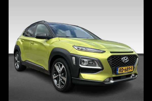 Hyundai Kona 1.0T Premium Black Pack | leder | head-up | stoelverwarming + stoelventilatie | navi | trekhaak