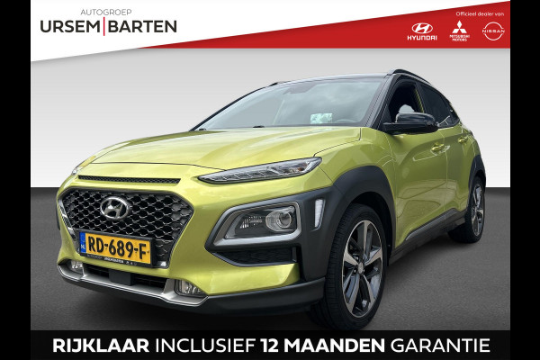 Hyundai Kona 1.0T Premium Black Pack | leder | head-up | stoelverwarming + stoelventilatie | navi | trekhaak