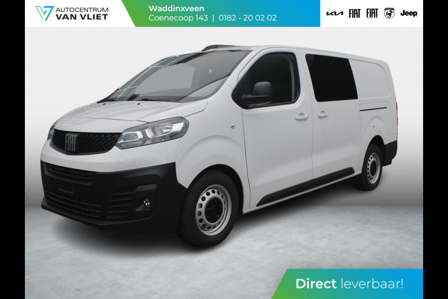 Fiat Scudo 2.0 Diesel 145pk L3 DC | Passagiersstoel | Driver Pack | Techno NAV Pack | 2 Schuifdeuren | Ramen in achterdeuren | Uit voorraad leverbaar !