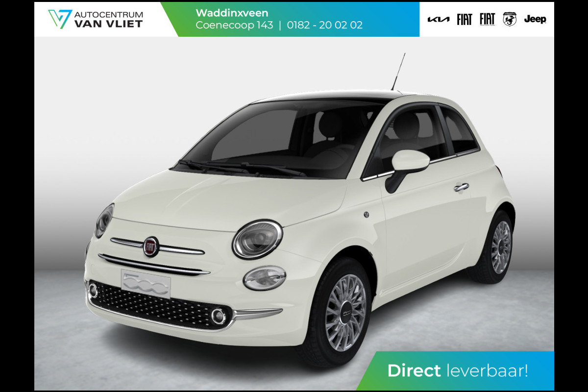 Fiat 500 Hybrid Dolcevita | Uit voorraad leverbaar | Clima | Cruise | 15" | PDC | Panoramadak | Apple Carplay