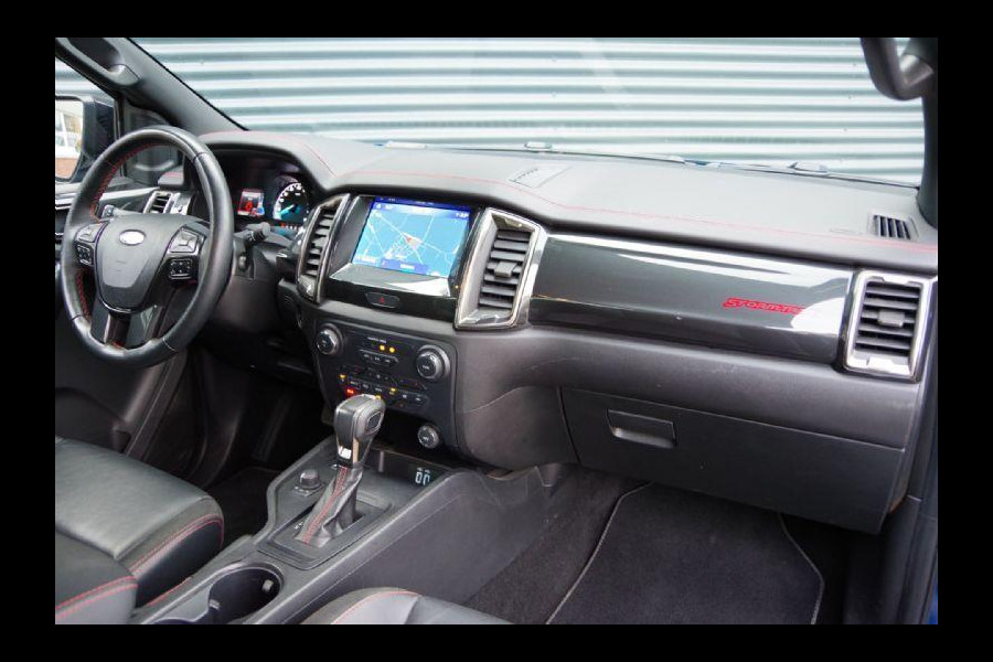Ford Ranger 2.0 STORMTRAK 4X4 SUPER CAB, 213PK AUT. LED, ACC, LEDER/ALCANTARA, CAMERA, NAVI, CLIMA, PARKEERSENSOREN, STOELVERWARMING, NL AUT