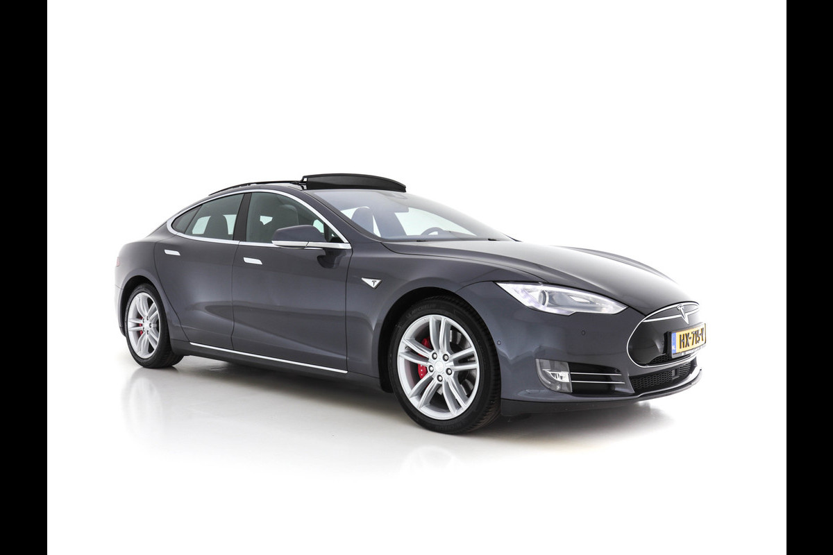 Tesla Model S P85D Performance-Pack AWD [ 3-Fase ] (INCL-BTW) *PANO | NAPPA-VOLLEDER | AUTO-PILOT | AIR-SUSPENSION | KEYLESS | CAMERA | FULL-LED | ADAPTIVE-CRUISE |  VIRTUAL-COCKPIT | SPORT-SEATS | 19"ALU*