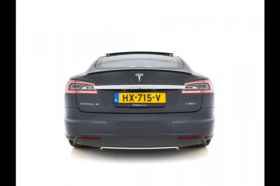 Tesla Model S P85D Performance-Pack AWD [ 3-Fase ] (INCL-BTW) *PANO | NAPPA-VOLLEDER | AUTO-PILOT | AIR-SUSPENSION | KEYLESS | CAMERA | FULL-LED | ADAPTIVE-CRUISE |  VIRTUAL-COCKPIT | SPORT-SEATS | 19"ALU*