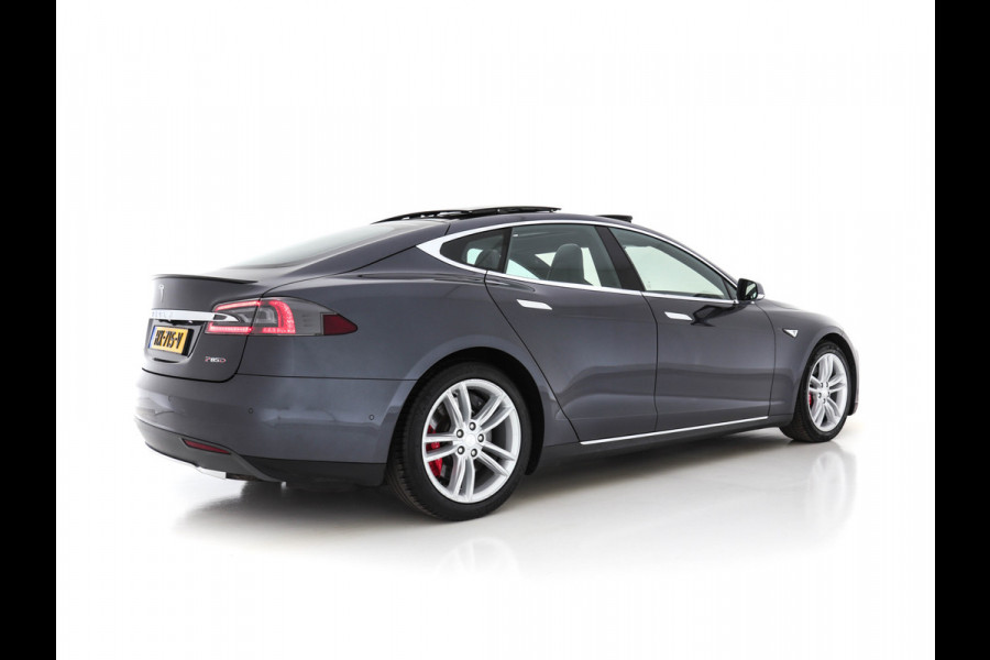 Tesla Model S P85D Performance-Pack AWD [ 3-Fase ] (INCL-BTW) *PANO | NAPPA-VOLLEDER | AUTO-PILOT | AIR-SUSPENSION | KEYLESS | CAMERA | FULL-LED | ADAPTIVE-CRUISE |  VIRTUAL-COCKPIT | SPORT-SEATS | 19"ALU*