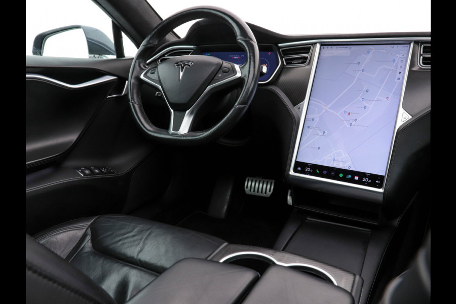 Tesla Model S P85D Performance-Pack AWD [ 3-Fase ] (INCL-BTW) *PANO | NAPPA-VOLLEDER | AUTO-PILOT | AIR-SUSPENSION | KEYLESS | CAMERA | FULL-LED | ADAPTIVE-CRUISE |  VIRTUAL-COCKPIT | SPORT-SEATS | 19"ALU*