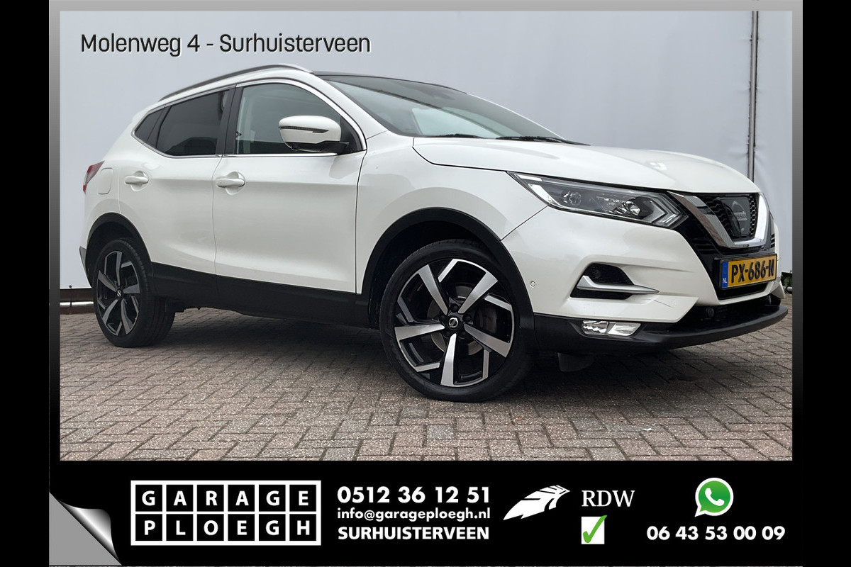 Nissan QASHQAI 1.2 Tekna + Automaat Pano.dak 360Cam Navi Hoge instap Stoelverw.