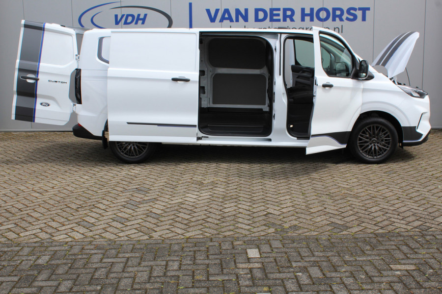 Ford Transit Custom 300 2.0-136pk EcoBlue L2H1 Trend - 'Sport Design Edition'. Overtuig u van de kwaliteiten van dit nieuwe model Ford Transit Custom ! Camera, LED koplampen, LM wielen, Cruise Control, Aut. Airco, App Connect, Winterpack etc.