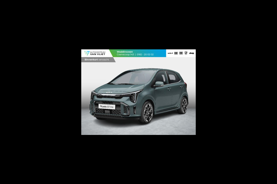 Kia Picanto 1.0 DPi GT-Line AMT | Automaat | MY25 | LED | Navi | CarPlay | Keyless | Schuif-/kanteldak | Stoel-/stuurverwarming | 16''