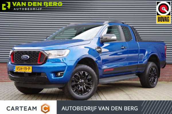 Ford Ranger 2.0 STORMTRAK 4X4 SUPER CAB, 213PK AUT. LED, ACC, LEDER/ALCANTARA, CAMERA, NAVI, CLIMA, PARKEERSENSOREN, STOELVERWARMING, NL AUT