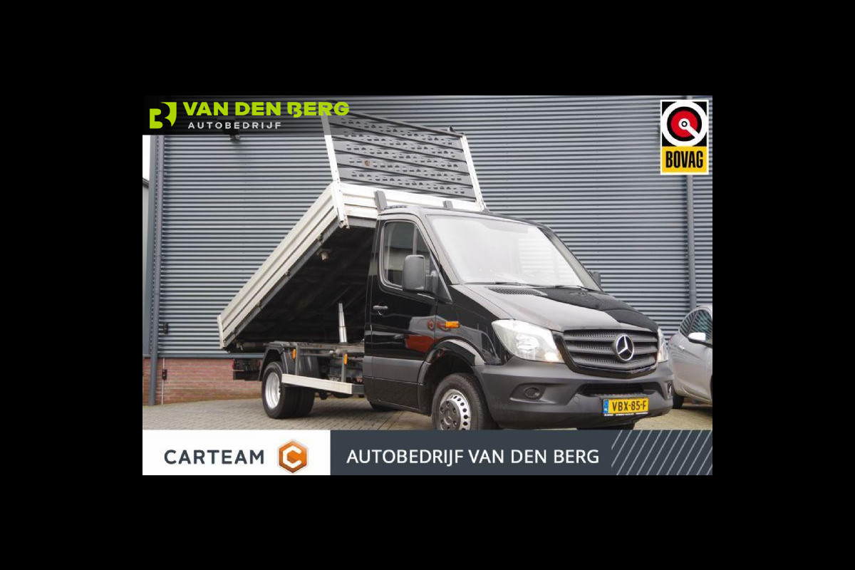 Mercedes-Benz Sprinter 519 3.0 V6 KIPPER 3zd, OPEN LAADBAK, 3.5T TREKHAAK, AIRCO, CRUISE, MF STUURWIEL Binnenmaat laadbak 3.65 x 2.04 x 0.40