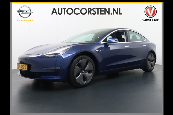 Tesla Model 3 SR+ Standard RWD Plus 325PK AutoPilot 2.5 Leer Premium-l.s. PanoDak Adaptive cruise 18" Camera's Elektr.-Stuur+Stoelen+Spiegels+ WIFI Ecc Navigatiesysteem full map LED Comfortstoel(en) ACC Dual-ECC DAB Voorverwarmen interieur via App Keyless via Telefoonsleutel One-Pedal-Drive Origin. NLse auto ! 1e eigenaar lease