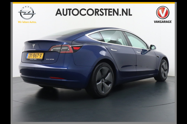 Tesla Model 3 SR+ Standard RWD Plus 325PK AutoPilot 2.5 Leer Premium-l.s. PanoDak Adaptive cruise 18" Camera's Elektr.-Stuur+Stoelen+Spiegels+ WIFI Ecc Navigatiesysteem full map LED Comfortstoel(en) ACC Dual-ECC DAB Voorverwarmen interieur via App Keyless via Telefoonsleutel One-Pedal-Drive Origin. NLse auto ! 1e eigenaar lease