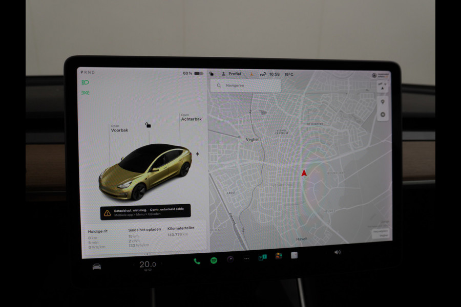 Tesla Model 3 SR+ Standard RWD Plus 325PK AutoPilot 2.5 Leer Premium-l.s. PanoDak Adaptive cruise 18" Camera's Elektr.-Stuur+Stoelen+Spiegels+ WIFI Ecc Navigatiesysteem full map LED Comfortstoel(en) ACC Dual-ECC DAB Voorverwarmen interieur via App Keyless via Telefoonsleutel One-Pedal-Drive Origin. NLse auto ! 1e eigenaar lease