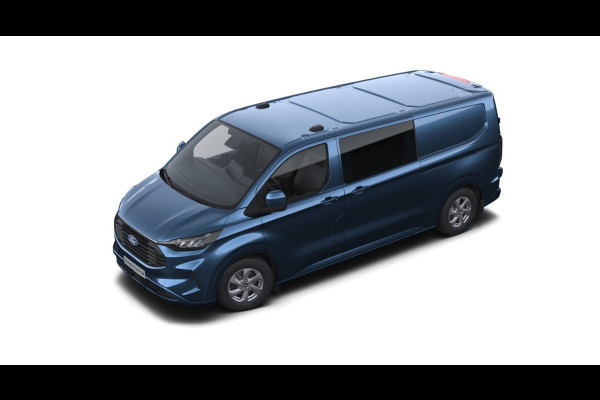 Ford Transit Custom 320 2.0 TDCI L2H1 Limited DC 170pk - Adaptive Cruise - Navi - 2x Schuifdeur - Verwarmd stuur - 70l tank - 17" LM velgen - Rijkla