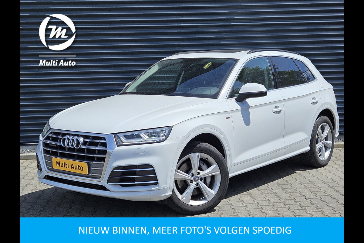 Audi Q5 50 TFSI e quattro S Line Plug In Hybrid PHEV | Panodak | Lederen Sportstoelen & Ventilatie | Camera | 19"L.M | Apple Carplay | Drive Select |