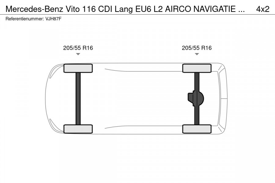 Mercedes-Benz Vito 116 CDI Lang EU6 L2 AIRCO NAVIGATIE PDC CAMERA