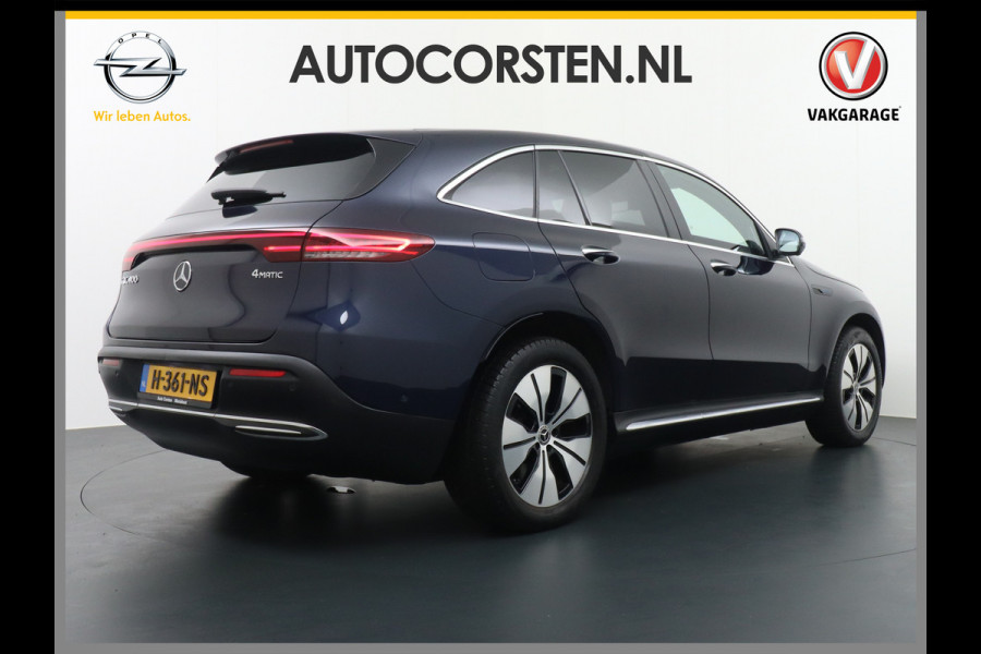 Mercedes-Benz EQC 400 4MATIC 408pk 706Nm Premium 80 kWh Leer Burmester Connect20High Matrix Led El.Klep 19"lm Auto-Pilot Park-Assist Adaptive-Led  Airbalance pakket Distronic-plus Verkeersbord detectie Uitparkeer waarschuwing Thermatik E-call Keyless Go Comfort pack Rij-assistentiepakket Pre-Safe-pack Zwarte-hemel Zit-comf.pack Distroni Priv.Glass Keyless Chroompakket  84.000,- nieuw Orig.NLse auto ! 1800kg trekvermogen !!