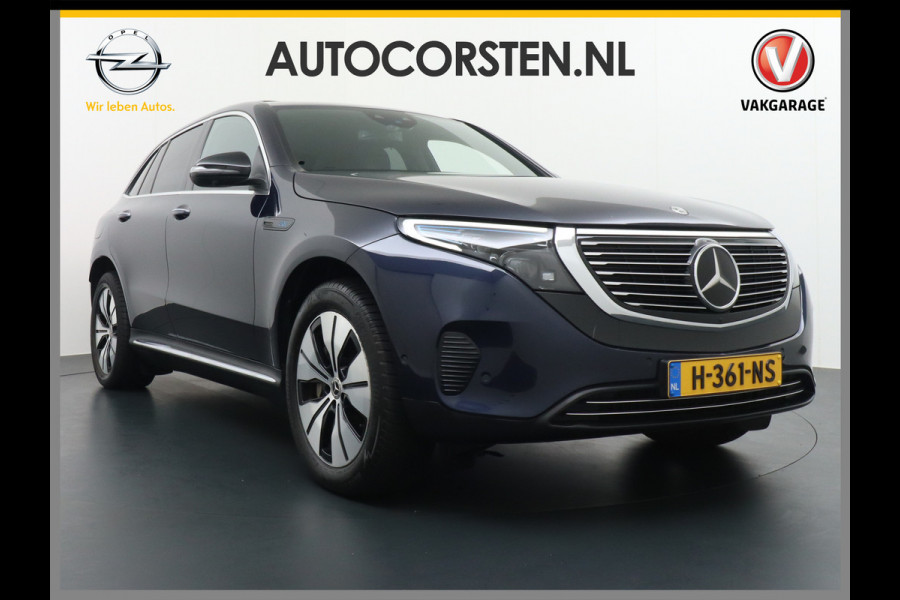 Mercedes-Benz EQC 400 4MATIC 408pk 706Nm Premium 80 kWh Leer Burmester Connect20High Matrix Led El.Klep 19"lm Auto-Pilot Park-Assist Adaptive-Led  Airbalance pakket Distronic-plus Verkeersbord detectie Uitparkeer waarschuwing Thermatik E-call Keyless Go Comfort pack Rij-assistentiepakket Pre-Safe-pack Zwarte-hemel Zit-comf.pack Distroni Priv.Glass Keyless Chroompakket  84.000,- nieuw Orig.NLse auto ! 1800kg trekvermogen !!