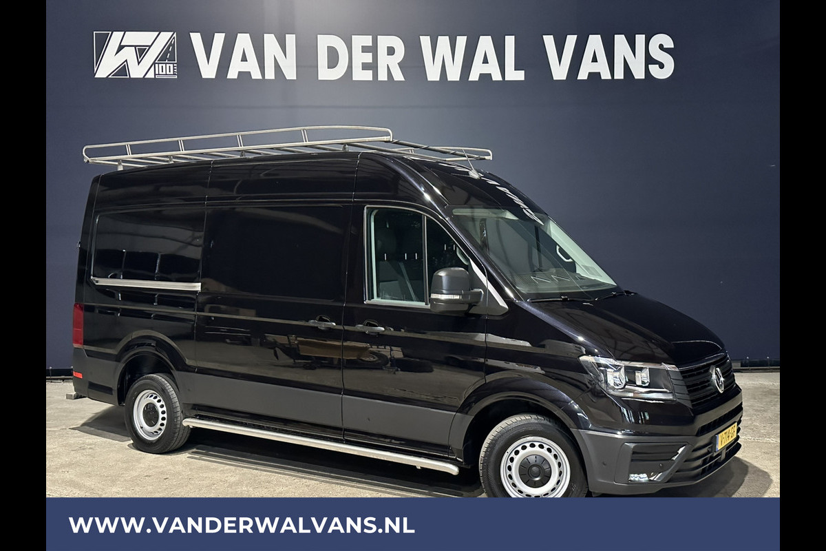 Volkswagen Crafter 35 2.0 TDI 140pk L3H3 L2H2 inrichting Euro6 Airco | 3000kg Trekhaak | Navigatie cruisecontrol, imperiaal, trap, camera, parkeersensoren, sidebars,