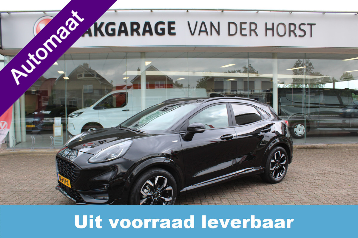 Ford Puma 1.0-125 pk EcoBoost Mild Hybrid ST-Line X AUTOMAAT ! Gun uzelf het plezier en comfort van een automaat ! Cruise Control, Climate Control, Achteruitrijcamera, Parkeersensoren v+a, metallic lak, LM wielen, Navigatie, Telefoonvoorb., etc.