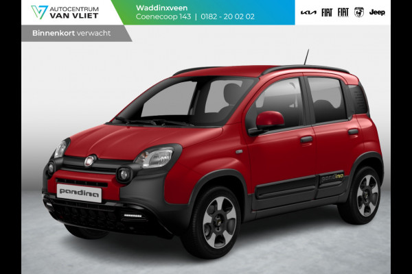 Fiat Panda Hybrid Pandina | Airco | Cruise | Priv Glass | Dakrails | 15" | PDC | Apple Carply | Rosso