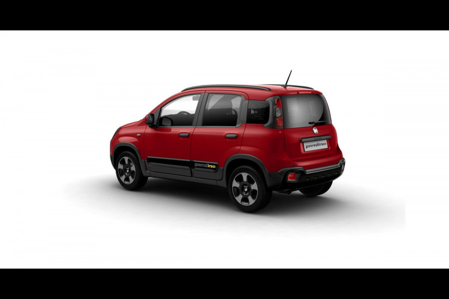 Fiat Panda Hybrid Pandina | Airco | Cruise | Priv Glass | Dakrails | 15" | PDC | Apple Carply | Rosso