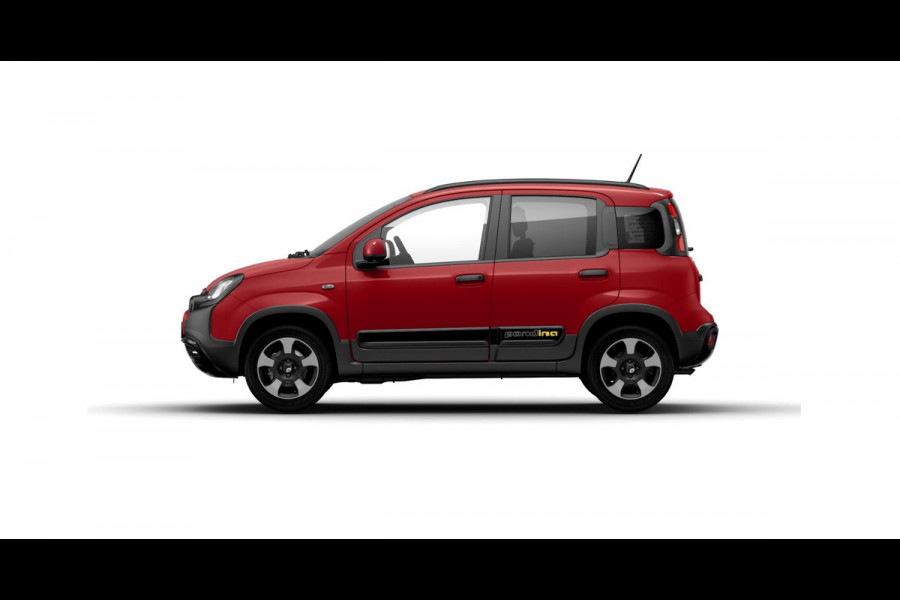 Fiat Panda Hybrid Pandina | Airco | Cruise | Priv Glass | Dakrails | 15" | PDC | Apple Carply | Rosso