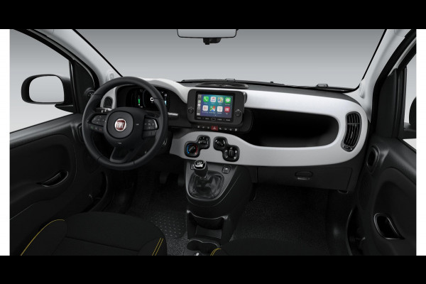 Fiat Panda Hybrid Pandina | Airco | Cruise | Priv Glass | Dakrails | 15" | PDC | Apple Carply | Bicolore