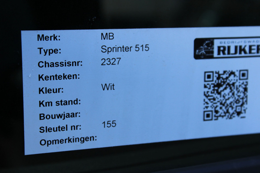 Mercedes-Benz Sprinter 515 CDI L3 Bakwagen met klep Dhollandia 1000 KG laadklep, MBUX met Apple Carplay / Android Auto