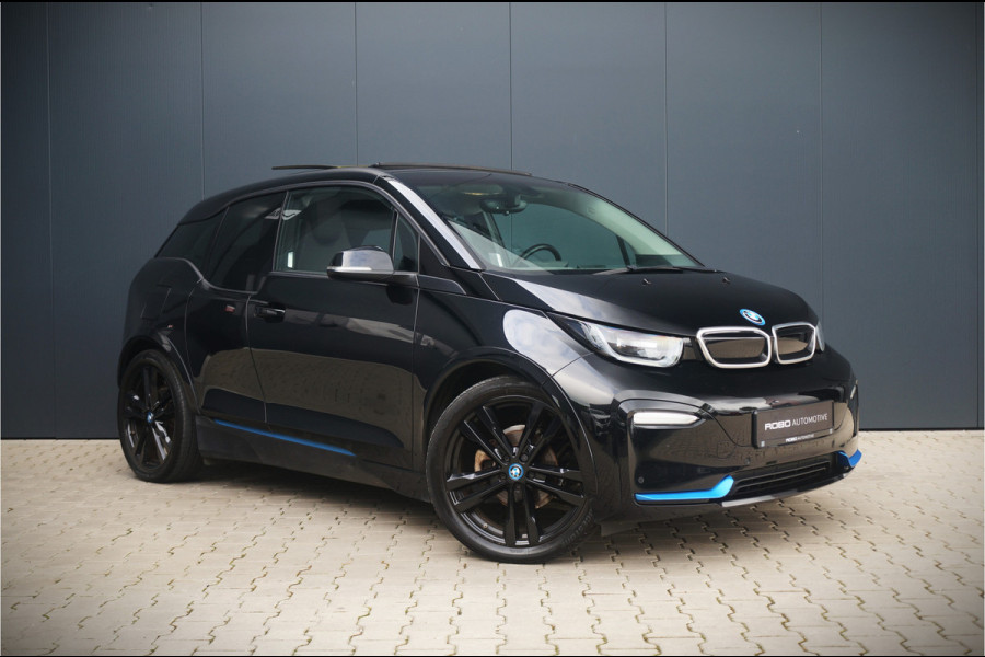 BMW i3 S 120Ah 42 kWh | Panoramadak | Leer | Camera | Keyless | Warmtepomp | Navigatie Prof. | Stoelverwarming | DAB | BTW | NAP | Led | Aut. Airco | Groot Scherm | Dealer Onderhouden |