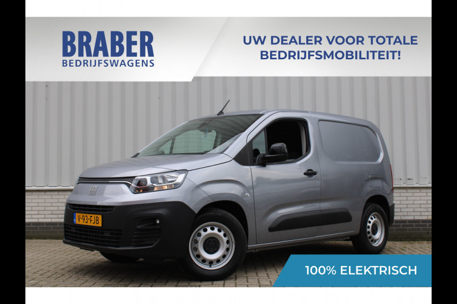 Fiat E-Doblò 136 L1 50 kWh | 8" Navi scherm | PDC | Reservewiel | Cruise | Schuifdeur rechts |