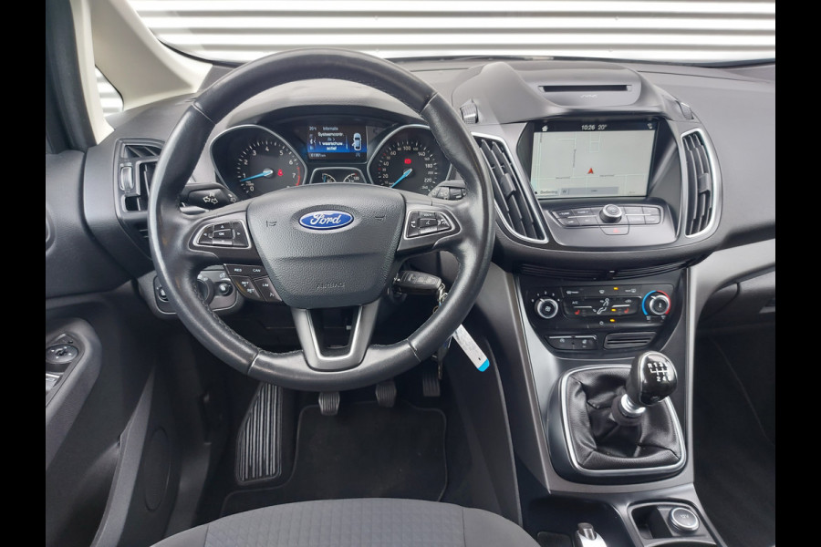 Ford C-MAX 1.0 125PK Titanium airco,stoel/stuur verwarming,dab,navigatie,applecarplay/android,parkeersensoren achter,