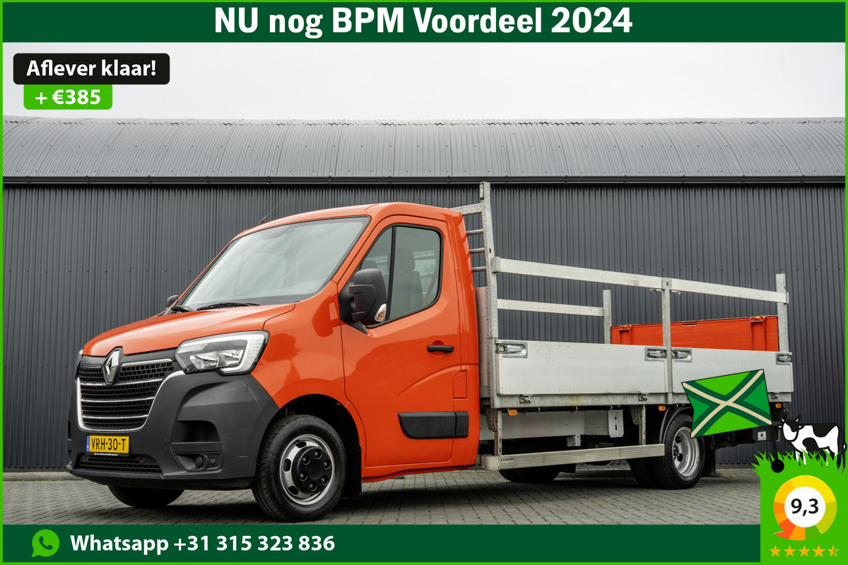 Renault Master 2.3 dCi Open Laadbak met laadklep | Euro 6 | 164 PK | Cruise | A/C | Dubbel lucht