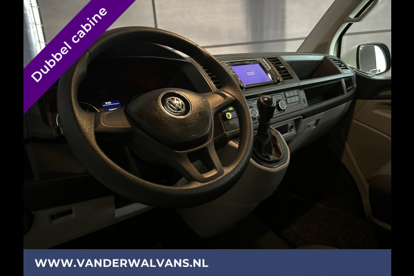 Volkswagen Transporter 2.0 TDI 150pk L2H1 Dubbele cabine Euro6 Airco | 5 Zits | 2500kg Trekhaak | Navigatie Imperiaal, Apple Carplay, Android Auto, Sidebars