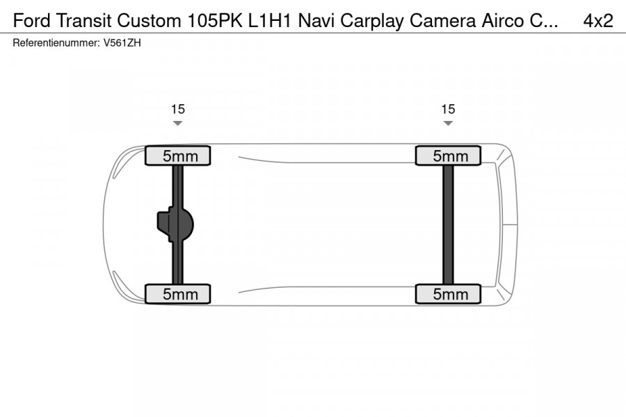 Ford Transit Custom 105PK L1H1 Navi Carplay Camera Airco Cruise Inrichting Imperiaal