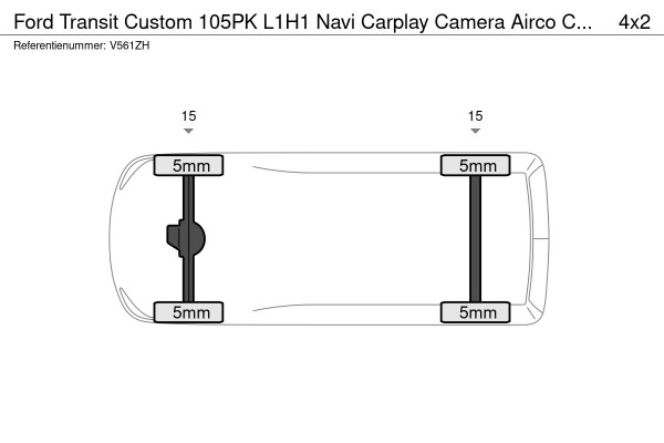 Ford Transit Custom 105PK L1H1 Navi Carplay Camera Airco Cruise Inrichting Imperiaal